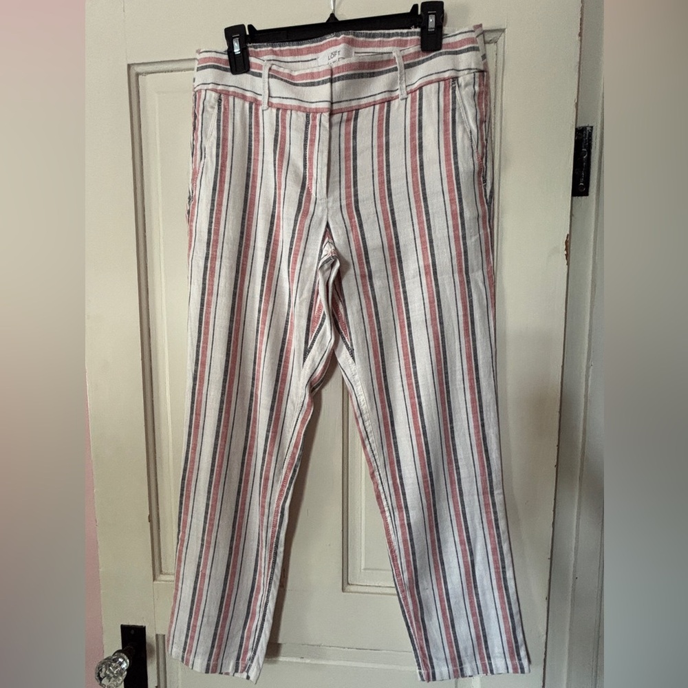LOFT Striped Capri’s